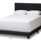 Baxton Studio Brookfield Modern and Contemporary Charcoal Grey Fabric Queen Size Bed