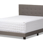 Baxton Studio Brookfield Modern and Contemporary Grey Fabric Upholstered Grid-tufting Full Size Bed