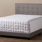Baxton Studio Brookfield Modern and Contemporary Grey Fabric Upholstered Grid-tufting Full Size Bed