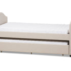 Baxton Studio Alessia Modern and Contemporary Beige Fabric Upholstered Daybed with Guest Trundle Bed