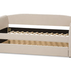 Baxton Studio Camino Modern and Contemporary Beige Fabric Upholstered Daybed with Guest Trundle Bed