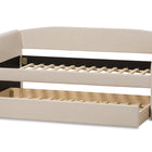 Baxton Studio Camino Modern and Contemporary Beige Fabric Upholstered Daybed with Guest Trundle Bed