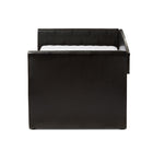 Baxton Studio Camino Modern and Contemporary Black Faux Leather Upholstered Daybed with Guest Trundle Bed