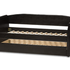 Baxton Studio Camino Modern and Contemporary Black Faux Leather Upholstered Daybed with Guest Trundle Bed