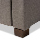 Baxton Studio Brandy Modern and Contemporary Grey Fabric Upholstered Queen Size Platform Bed with Storage Drawer