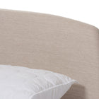 Baxton Studio Mia Mid-Century Light Beige Fabric Upholstered Queen Size Platform Bed
