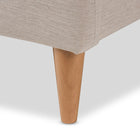 Baxton Studio Mia Mid-Century Light Beige Fabric Upholstered Queen Size Platform Bed