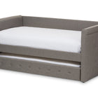 Baxton Studio Alena Modern and Contemporary Light Grey Fabric Daybed with Trundle