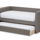 Baxton Studio Alena Modern and Contemporary Light Grey Fabric Daybed with Trundle
