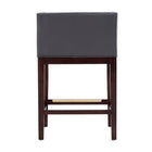 Manhattan Comfort Kingsley Mid-Century Modern Wood Upholstered Counter Stool in Gray