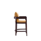 Manhattan Comfort Ritz Mid-Century Modern Wood Upholstered Counter Stool in Camel