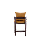 Manhattan Comfort Ritz Mid-Century Modern Wood Upholstered Counter Stool in Camel