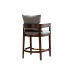 Manhattan Comfort Ritz Mid-Century Modern Wood Upholstered Counter Stool in Gray