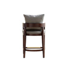 Manhattan Comfort Ritz Mid-Century Modern Wood Upholstered Counter Stool in Gray