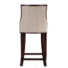 Manhattan Comfort Fifth Avenue Traditional Wood Upholstered Counter Stool in Cream