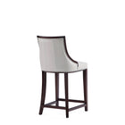 Manhattan Comfort Fifth Avenue Traditional Wood Upholstered Counter Stool in Light Gray