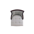 Manhattan Comfort Fifth Avenue Traditional Wood Upholstered Counter Stool in Light Gray