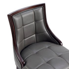 Manhattan Comfort Fifth Avenue Traditional Wood Upholstered Counter Stool in Graphite