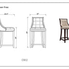Manhattan Comfort Fifth Avenue Traditional Wood Upholstered Counter Stool in Pearl White
