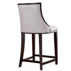 Manhattan Comfort Fifth Avenue Traditional Wood Upholstered Counter Stool in Pearl White