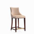 Manhattan Comfort Shubert Modern Wood Upholstered Counter Stool in Tan