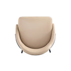Manhattan Comfort Gracie Modern Metal Upholstered Counter Stool in Tan and Black