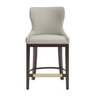 Manhattan Comfort Blair Modern Wood Upholstered Counter Stool in Stone