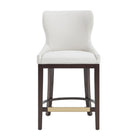 Manhattan Comfort Blair Modern Wood Upholstered Counter Stool in White