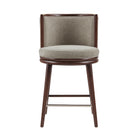 Manhattan Comfort Evalyn Modern Wood Upholstered Counter Stool in Dove