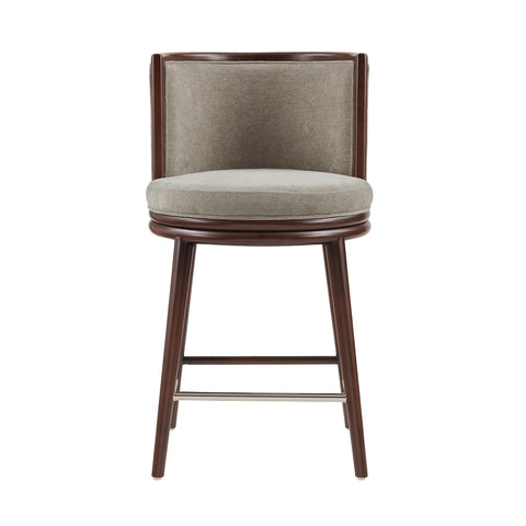 Manhattan Comfort Evalyn Modern Wood Upholstered Counter Stool in Dove