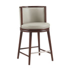 Manhattan Comfort Evalyn Modern Wood Upholstered Counter Stool in Stone