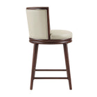 Manhattan Comfort Evalyn Modern Wood Upholstered Counter Stool in Stone