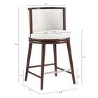 Manhattan Comfort Evalyn Modern Wood Upholstered Counter Stool in White