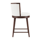 Manhattan Comfort Evalyn Modern Wood Upholstered Counter Stool in White
