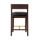 Manhattan Comfort Patricia Modern Wood Upholstered Counter Stool in Black