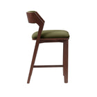 Manhattan Comfort Patricia Modern Wood Upholstered Counter Stool in Turtle Green