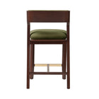 Manhattan Comfort Patricia Modern Wood Upholstered Counter Stool in Turtle Green