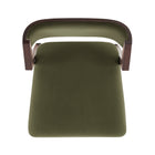 Manhattan Comfort Patricia Modern Wood Upholstered Counter Stool in Turtle Green