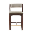 Manhattan Comfort Patricia Modern Wood Upholstered Counter Stool in Linen