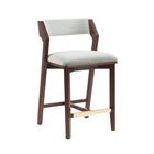 Manhattan Comfort Patricia Modern Wood Upholstered Counter Stool in White Glacier