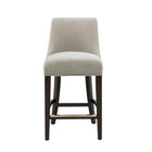 Manhattan Comfort Beever Modern Chenille Wood Counter Stool in Taupe