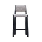 Manhattan Comfort Lennor Mid-Century Modern Boucle Metal Counter Stool in Champagne