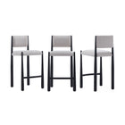 Manhattan Comfort Lennor Mid-Century Modern Boucle Metal Counter Stool in Champagne