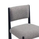 Manhattan Comfort Lennor Mid-Century Modern Boucle Metal Counter Stool in Mushroom
