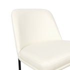 Manhattan Comfort Loft Contemporary Vegan Leather Metal Counter Stool in Ivory - Set of 2