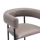 Manhattan Comfort Onda Contemporary Vegan Leather Metal Counter Stool in Taupe