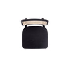 Manhattan Comfort Versailles Industry Chic Cane Back Wood Counter Stool in Black and Natural