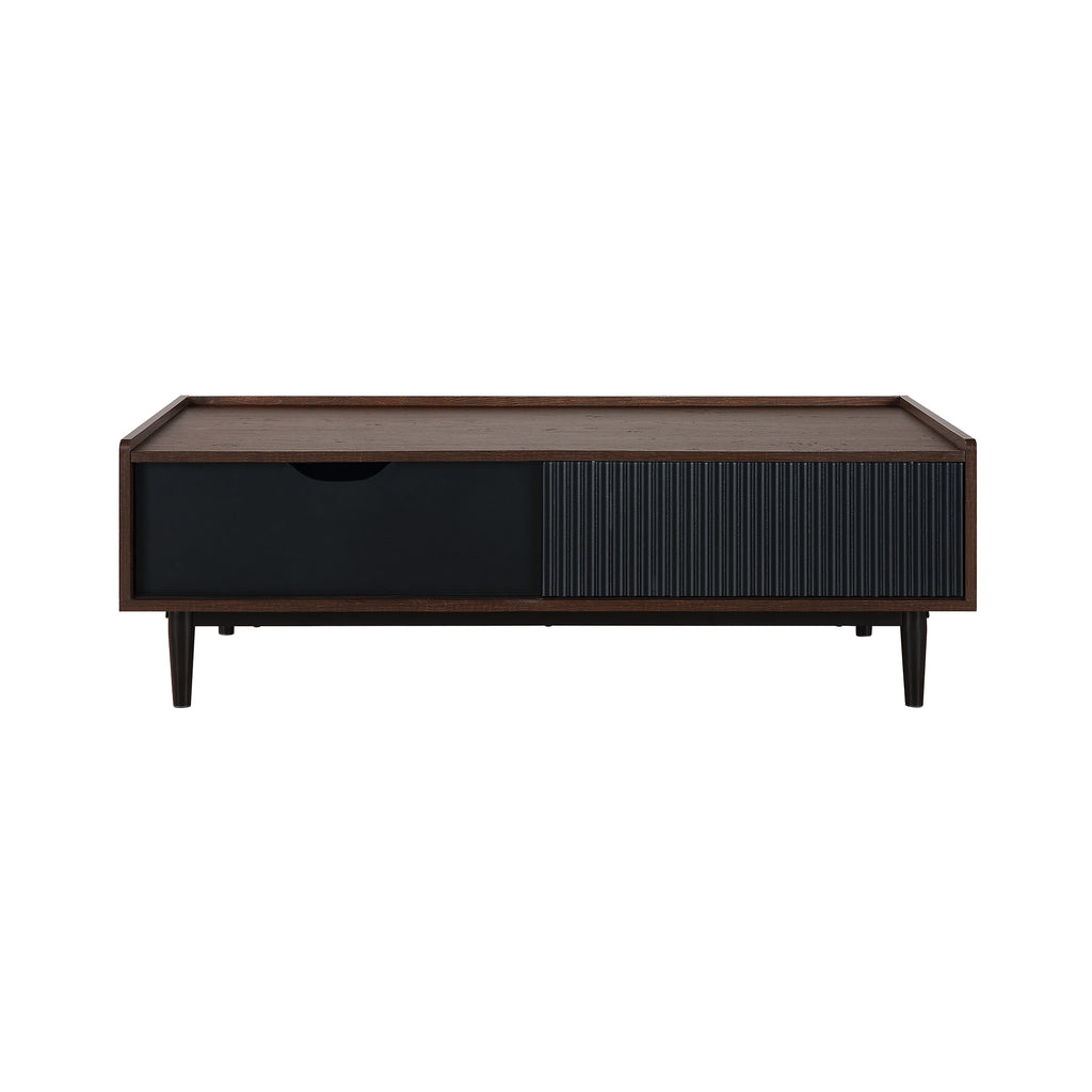 Manhattan Comfort Duane Mid-Century Modern 47" Coffee Table in Black