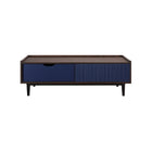 Manhattan Comfort Duane Mid-Century Modern 47" Coffee Table in Navy Blue
