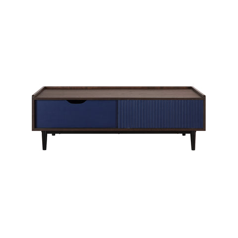 Manhattan Comfort Duane Mid-Century Modern 47" Coffee Table in Navy Blue